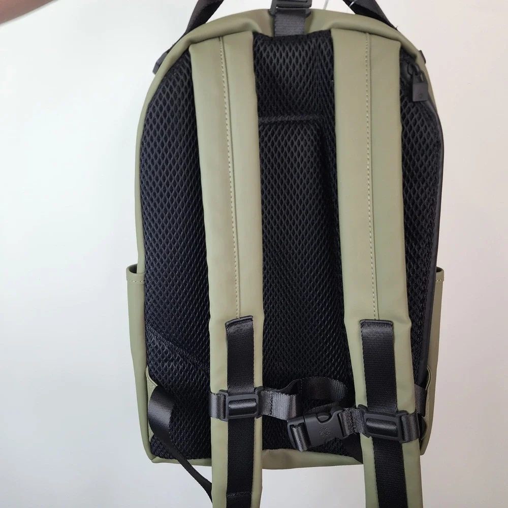 RAINS Clip Front Backpack W3 Marsh Green Waterproof Laptop Bag NWT